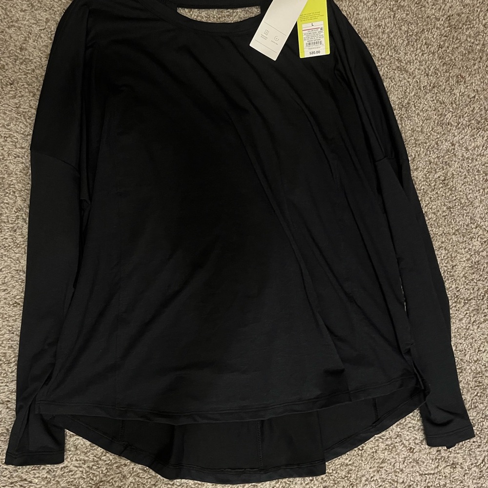 All in Motion Women's Black Long Sleeve Blouse